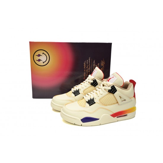 Click To Buy  J Balvin x Air Jordan 4 White Blue Red FN0344-901 Mens AJ4 Shoes Online Sale