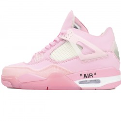 OFF White x Air Jordan 4 Pink Co Branding CV9388-105 Women/Men AJ4 Shoes