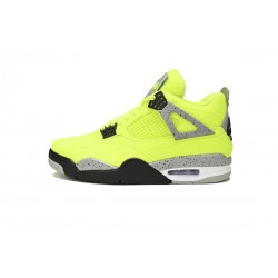 Tagz x Air jordan 4 Plush Fluorescent Yellow DV6773-700 Green Mens AJ4 Shoes