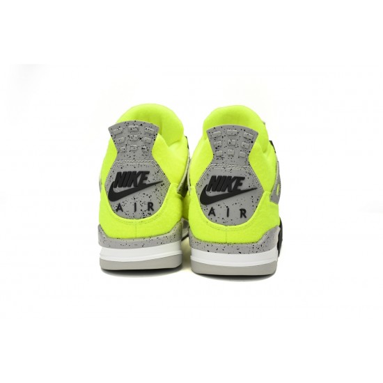 Tagz x Air jordan 4 Plush Fluorescent Yellow DV6773-700 Green Mens AJ4 Shoes