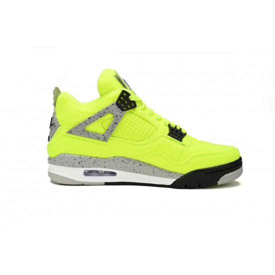 Tagz x Air jordan 4 Plush Fluorescent Yellow DV6773-700 Green Mens AJ4 Shoes