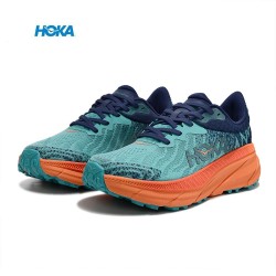 Hoka Mafate Speed Challenger 7 Orange Blue Women Men Sport Shoes